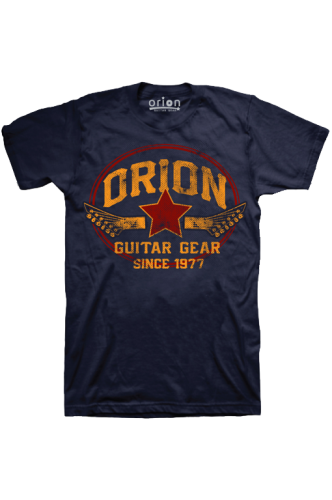 Orion blue guitar t-shirt